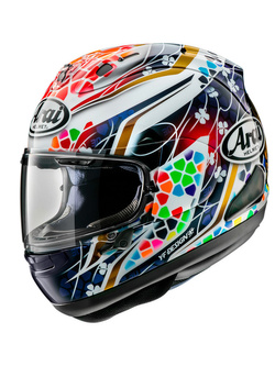 Casco ARAI RX-7V EVO Nakagami GP2 – Talla M (57/58), Multicolor – Casco Deportivo De Alta Gama, Diseño GP – Para Motociclismo, Protección Premium