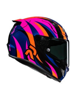 Kask integralny HJC RPHA 12 Dirano niebiesko-pomarańczowo-różowy