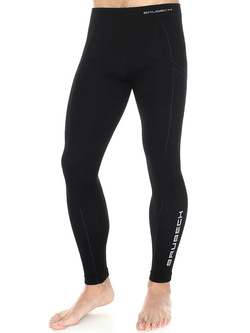 Leginsy męskie BRUBECK EXTREME WOOL długa nogawka czarne