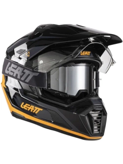 Kask enduro Leatt Moto 7.5 czarno-pomarańczowy z goglami czarno-szarymi