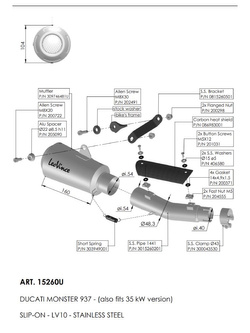 Tłumik motocyklowy LeoVince LV-10 Black Edition Ducati Monster 937 (21-24) czarny [stal nierdzewna] 