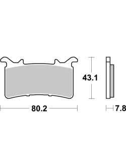 Klocki hamulcowe Brembo SR BMW/ Honda (wybrane modele) [na przód, kpl. na 1 tarczę]