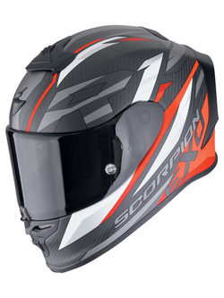 Kask integralny Scorpion Exo-R1 Evo Carbon Air Runner czarno-czerwony matowy