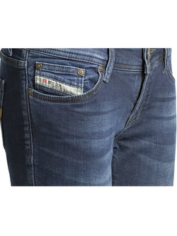 Spodnie motocyklowe jeansowe damskie John Doe High Waist Betty niebieskie