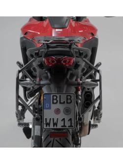 Zestaw: kufry boczne DUSC L + kufer centralny DUSC XL + stelaże SW-Motech Ducati Multistrada V4 (20-)/ S (24-)/ Rally (23-) [poj.: 1 x 55l + 2 x 41l]