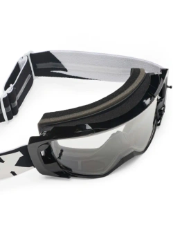 Gogle motocyklowe Fox Vue Core z przezroczystą szybką, czarno-białe