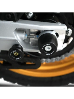 Slidery wahacza R&G Racing Aprilia Tuareg 660/ Rally (22-) z rolkami APEX Cotton Reels czarne