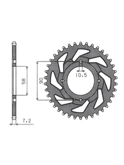 Zębatka tylna SUNSTAR 269 42 Honda, Daelim (wybrane modele)