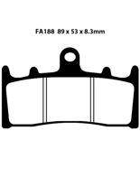Klocki hamulcowe EBC FA188 89 x 53 x 8.3mm NA PRZÓD