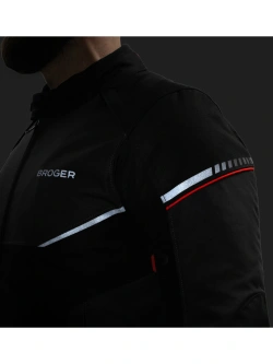 Kurtka motocyklowa tekstylna Broger Grid czarno-szara