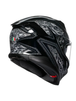 Kask integralny AGV K7 Damascus czarno-srebrny