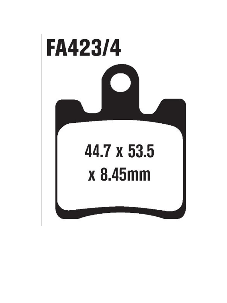 Klocki hamulcowe EBC FA423/4HH 44.7 x 53.5 x 8.45mm NA PRZÓD