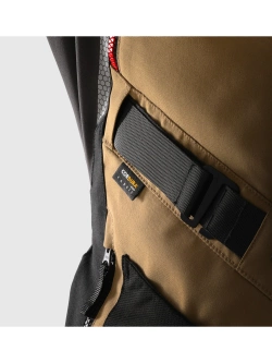 Kurtka motocyklowa tekstylna Rebelhorn Hardy 3.0 brązowo-szaro-czerwona