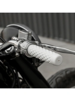Manetki motocyklowe Biltwell Troker TPV do kierownic o średnicy 22 [mm] białe