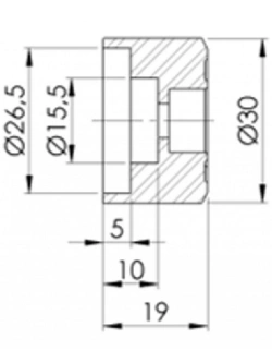 Adapter lusterek PUIG Hi-Tech IV/ Tracker Benelli Leoncino 125 / 250/ 500 [lewy lub prawy]