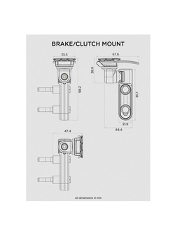 Uchwyt montowany na zacisku hamulca/sprzęgła motocykla Quad Lock Brake/Clutch Mount