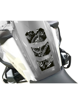 Uniwersalna naklejka na bak Onedesign Tankbag Adventure czarno-szara