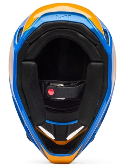 Kask enduro Fox V1 Collect niebiesko-pomarańczowy