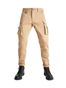 Jeansy motocyklowe Pando Moto Desert Cargo brązowe