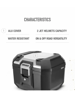 Kufer centralny Shad Terra TR41 czarny [z aluminiową pokrywą]