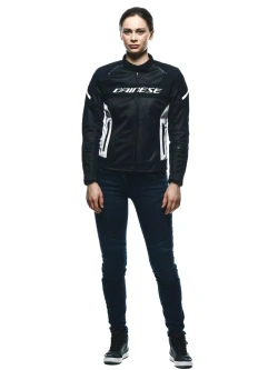 Kurtka motocyklowa damska tekstylna Dainese Air Frame 3 Tex czarno-biała