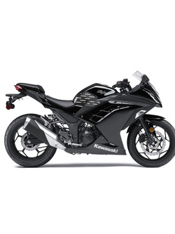 Pady boczne na zbiornik paliwa Stompgrip Street Bike Volcano Kawasaki Ninja 250 / ABS (13-16), Ninja 250SL / ABS (15-16), Ninja 300 (13-16), Z250SL (15-16), Z300 (15-16) czarne