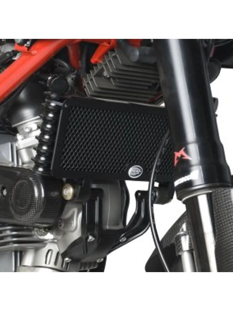 Osłona chłodnicy R&G aluminiowa do Ducati Hypermotard 1100 (12) czarna