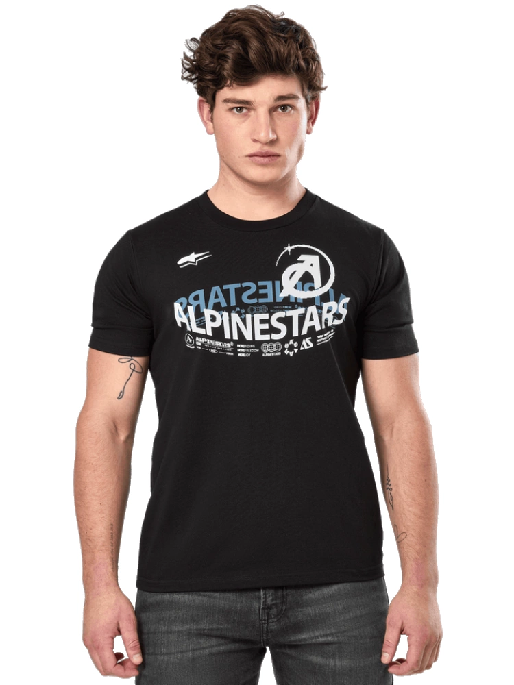 Koszulka z krótkim rękawem Alpinestars Semicircle CSF czarna