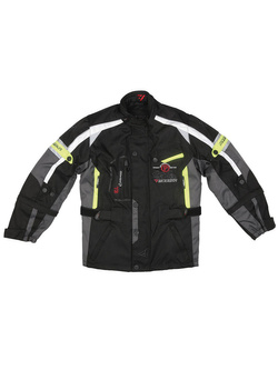 Kurtka motocyklowa dziecięca Modeka EL Chango czarno-fluo