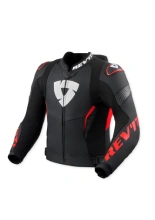 Kurtka motocyklowa skórzana REV’IT! Argon 3 Pro czarno-fluo czerwona