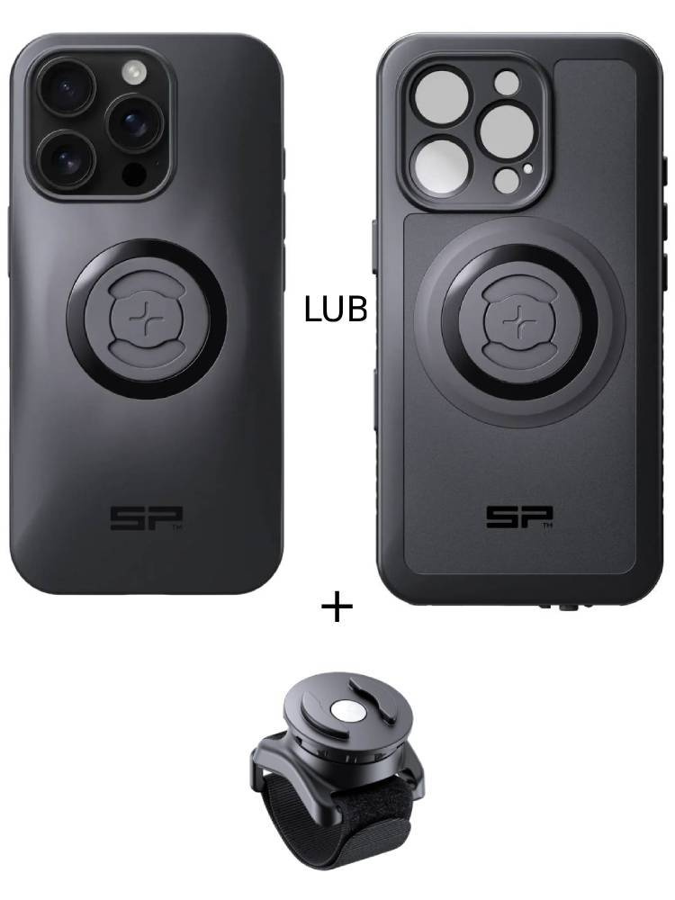 Zestaw: etui na telefon iPhone 16 Pro + uchwyt na rzep SPC+ SP Connect