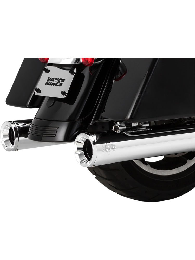 Tłumiki (Slip-On) Vance & Hines Eliminator 400 chrom do Harley Davidson FLHT/FLHTK/FLHX/FLTRX/FLTRU/FLTRK/FLHR (rocznik 17-20)