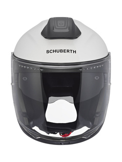 Zestaw: Kask otwarty Schuberth J2 biały + dedykowany interkom motocyklowy