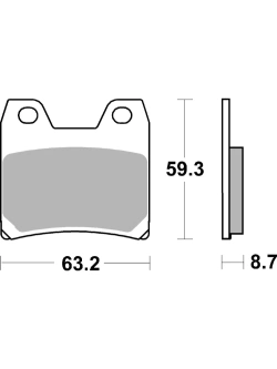 Klocki hamulcowe Brembo SP Yamaha FZS 1000 Fazer (01-05)/ XJR 1300 (99-22) [na tył, kpl. na 1 tarczę]