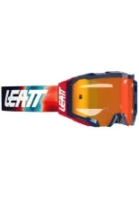 Gogle motocyklowe Leatt 5.5 Iriz z przyciemnianą czerwoną szybą, niebiesko-czerwone