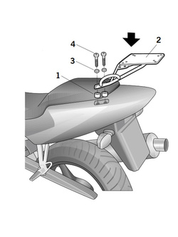 Stelaż pod kufer centralny Shad Honda CBR 600F (01-08)