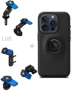 Zestaw na motocykl: etui na telefon iPhone 15 Pro + mocowanie Quad Lock