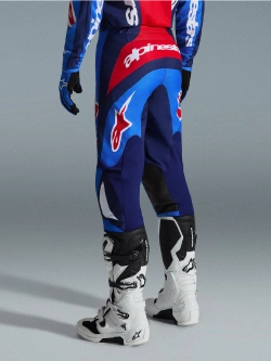 Spodnie cross Alpinestars MX Fluid Grid czarno-niebiesko-czerwone