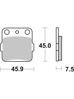 Klocki hamulcowe Brembo SD Honda CR 85 R (03-07)/ CRF 150 R (07-23)/ Kawasaki KX 100 (13-20)/ Yamaha YZ 65 (18-)/ 85 (02-) [kpl. na 1 tarczę]