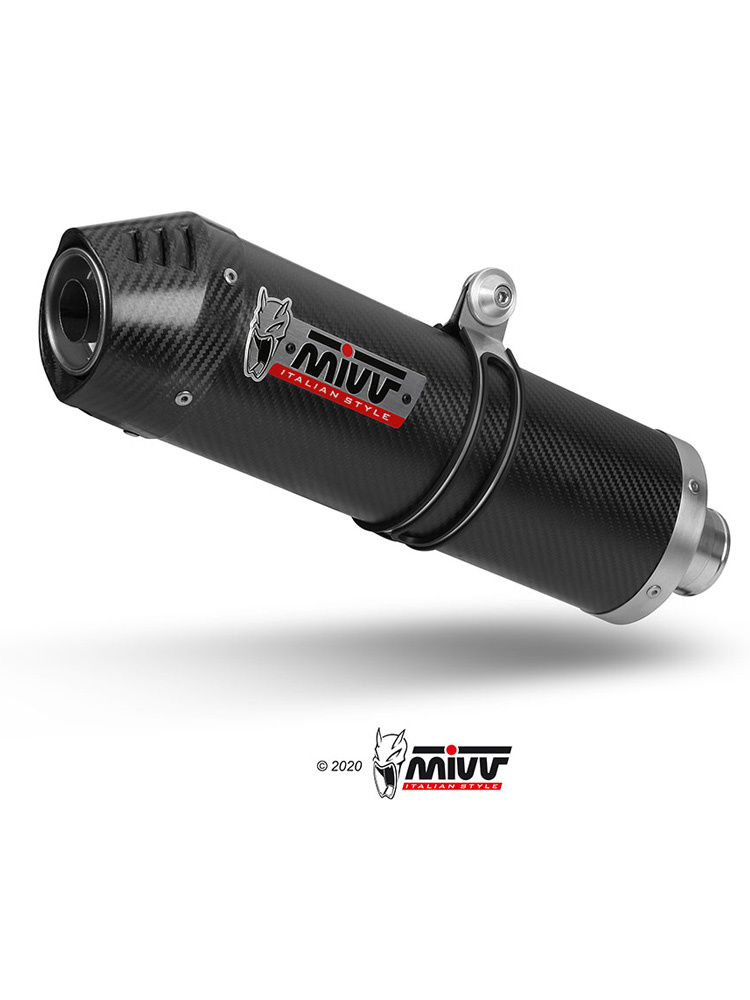 Tłumik motocyklowy Slip-On Line (Oval) MIVV do Suzuki GSF 1250 Bandit (07-16) / GSX 1250 FA (09-16) carbon