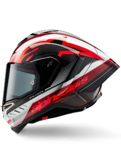Kask integralny Alpinestars Supertech R10 Team biało-czarno-czerwony połysk