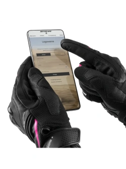 Rękawice motocyklowe damskie Shima Spark 3.0 czarno-różowe