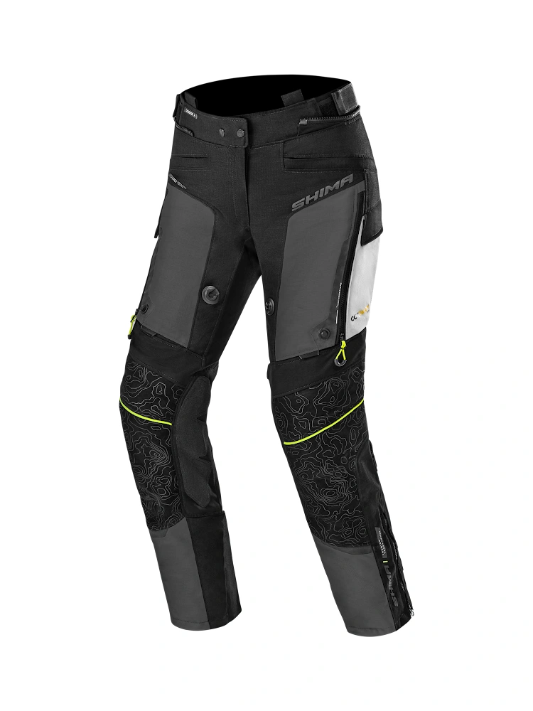 Spodnie motocyklowe damskie tekstylne Shima Tracker czarno-szare