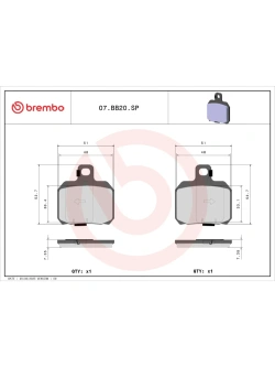 Klocki hamulcowe Brembo SP Aprilia/ Benelli/ Cagiva/ CF Moto/ Ducati/ Honda/ Indian/ Kawasaki/ KTM/ Moto Guzzi/ MV Agusta/ Triumph (wybrane modele) [kpl. na 1 tarczę]