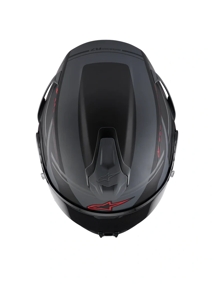 Kask integralny Alpinestars S-R7 A-Core czarno-szaro-czerwony matowy