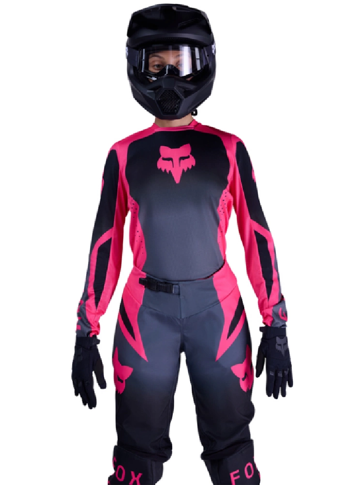 Bluza enduro damska Fox 180 Shield czarno-różowa