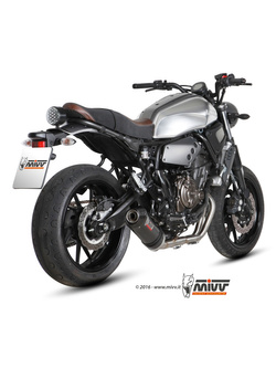 Pełny układ wydechowy (Oval) MIVV do Yamaha XSR 700 (16-) carbon