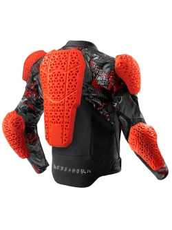 Kurtka motocyklowa skórzana Rebelhorn Vandal 2 Cruze czarno-szaro-czerwona