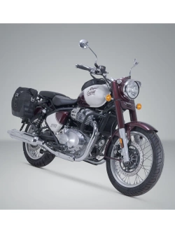 Zestaw sakw bocznych Legend Gear LC2 ze stelażami SW-Motech Royal Enfield Classic 650 (25-)/ Shotgun 650 (22-) czarno-brązowe [poj.: 2 x 13,5 L]