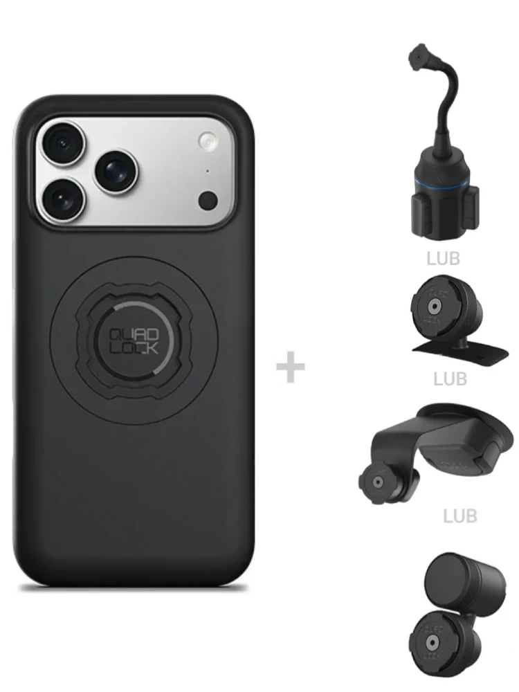 Zestaw do samochodu: etui MAG na telefon iPhone 17 Pro Max (magnetyczne) oraz mocowanie Quad Lock